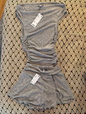 Urban Outfitters Heather Gray Ruched top and skort